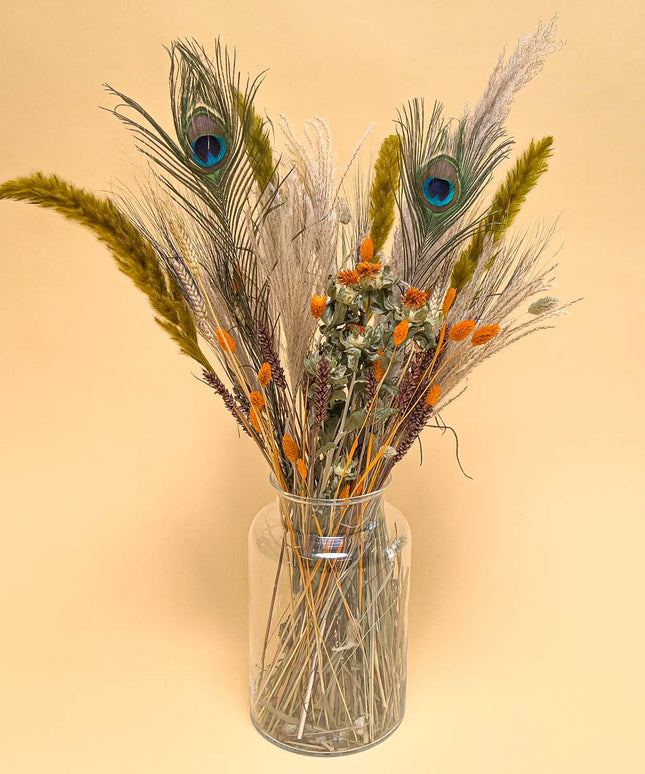 Dried Flowers Bouquet - Orange field