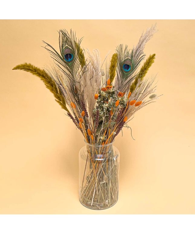 Dried Flowers Bouquet - Orange field