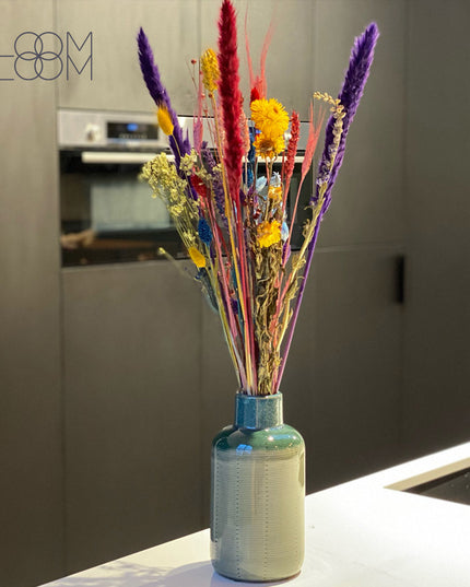 Vase Groen - 23 cm hoog x Ø 12 cm  - Present Time (PT)