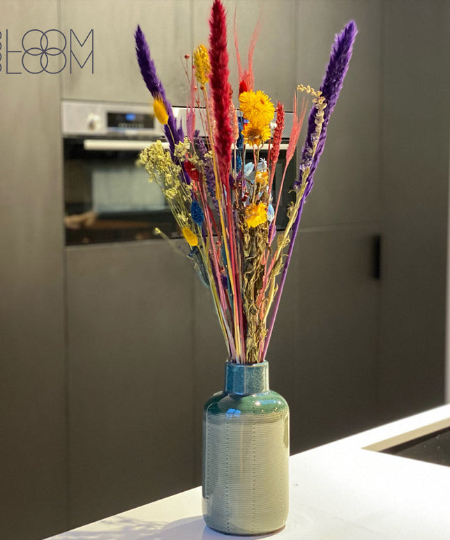 Vase Groen - 23 cm hoog x Ø 12 cm  - Present Time (PT)