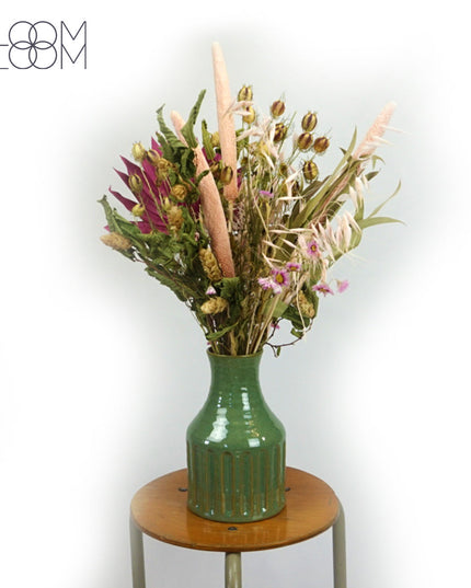 Dried Flowers Bouquet Pink Romance