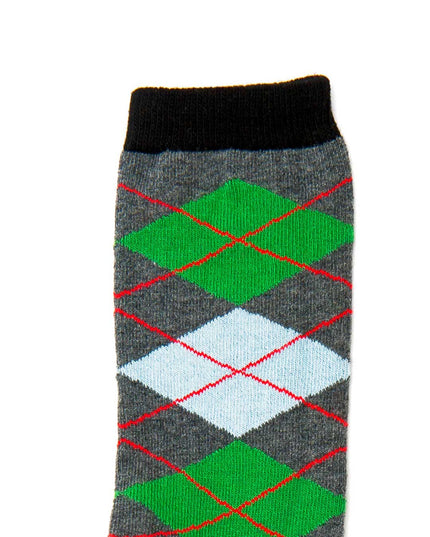 Green checkered socks