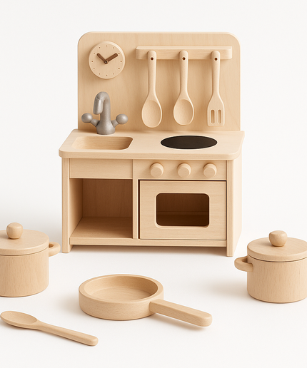 Wooden Kitchen Set - Spacious Product Shot