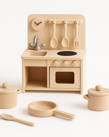 Wooden Kitchen Set - Spacious Product Shot