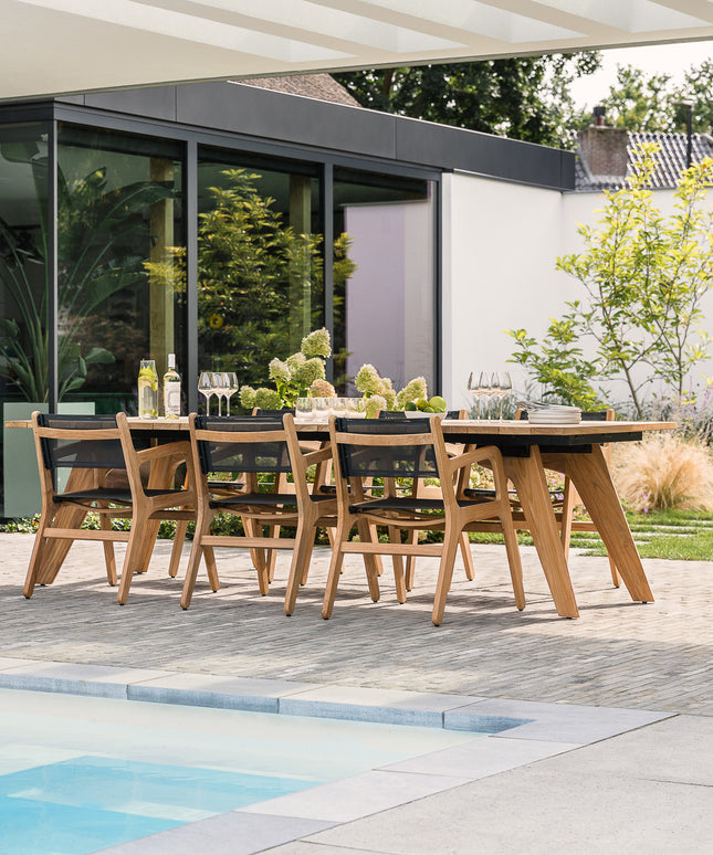 Norden dining tuinstoel met textileen