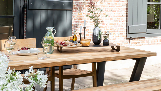 George Tafel | Teakhout & Aluminium | 280 cm