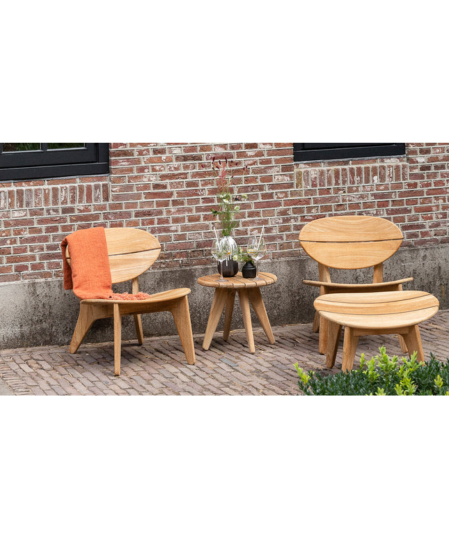 Durban loungestoel met hocker
