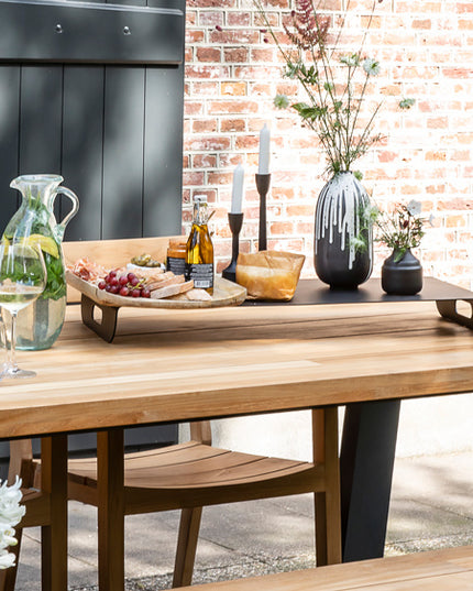 George Tuinbank | Teakhout & Aluminium |  280  cm | NU MET 40% KORTING!