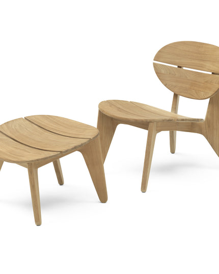 Durban loungestoel met hocker