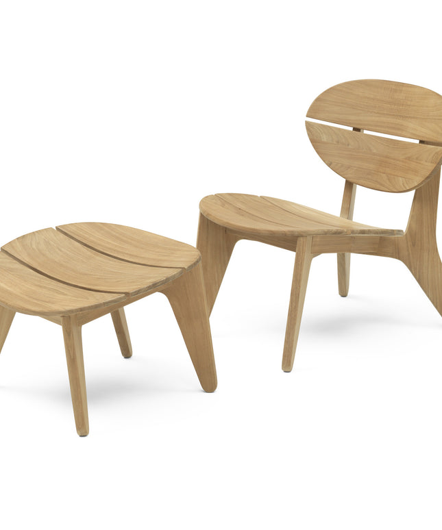 Durban loungestoel met hocker