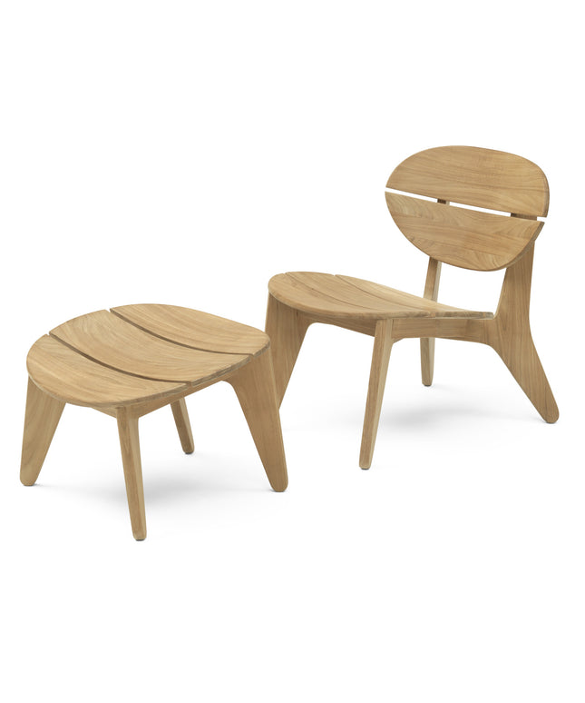Durban loungestoel met hocker
